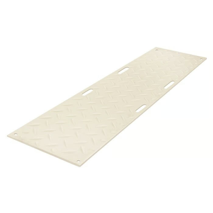 Alturnamat® Ground Protection Mat - 2' W x 8' L - Hand Holes - Diamond Tread One Side - Clear