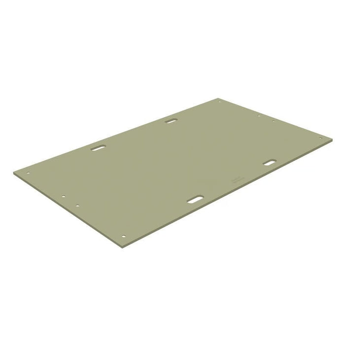 TrakMat® Ground Protection Mat - 4' W x 8' L - Power Cylinder Nub / Flat Tread On Reverse - Green