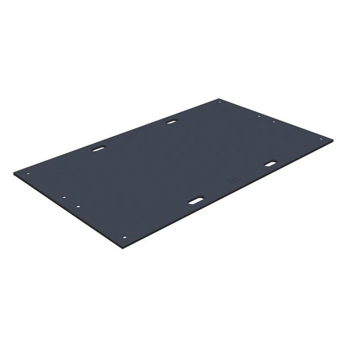 TrakMat® Ground Protection Mat - 4' W x 8' L - Power Cylinder Nub / Flat Tread On Reverse - Black