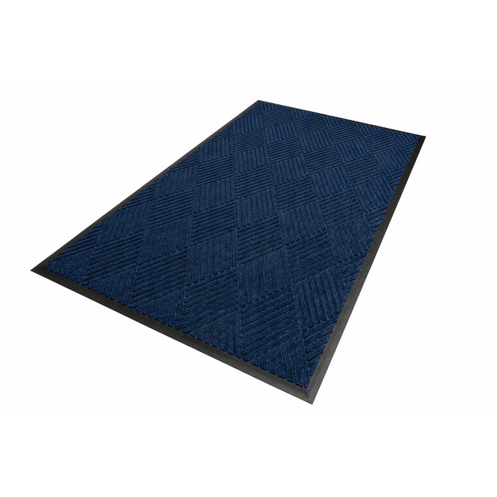 WaterHog® Diamond Pattern Classic Border Entrance Mat with Smooth Backing - 208 Series - Navy