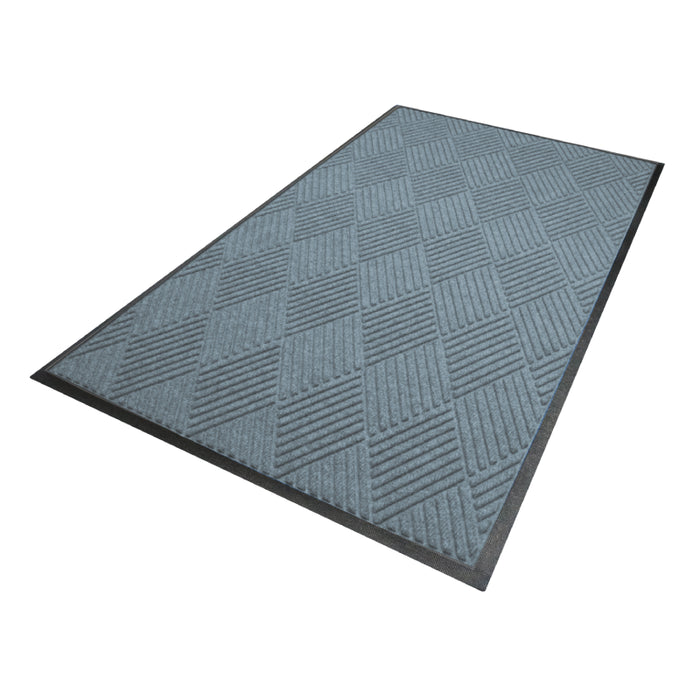WaterHog® Diamond Pattern Classic Border Entrance Mat with Smooth Backing - 208 Series - Bluestone