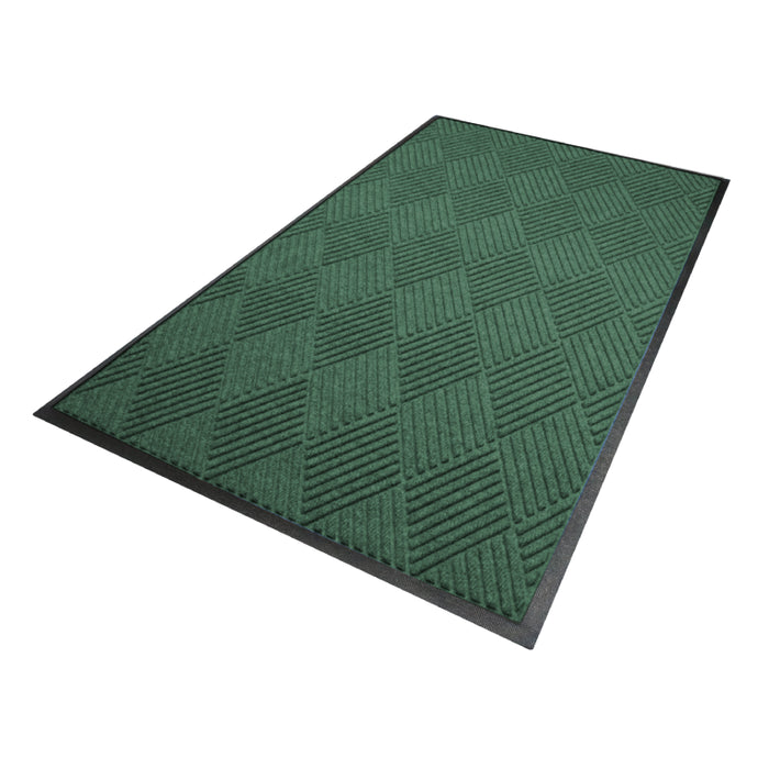 WaterHog® Diamond Pattern Classic Border Entrance Mat with Smooth Backing - 208 Series - Evergreen