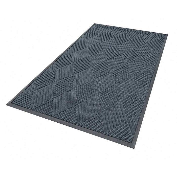 WaterHog® Diamond Pattern Fashion Border Entrance Mat with Universal Cleated Backing - 221 Series - Bluestone