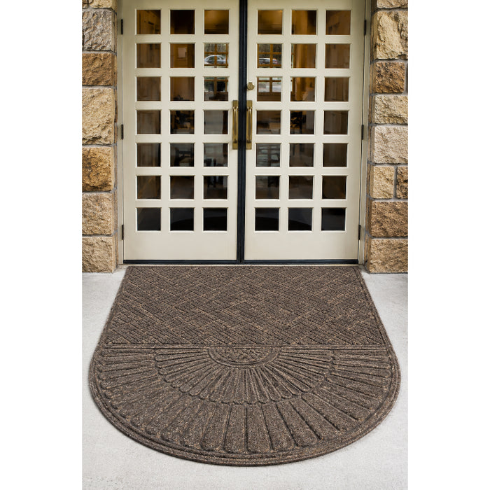 WaterHog® Max Grand Max Diamond & One End Entrance Mat with Smooth Backing - 22248 Series- Khaki
