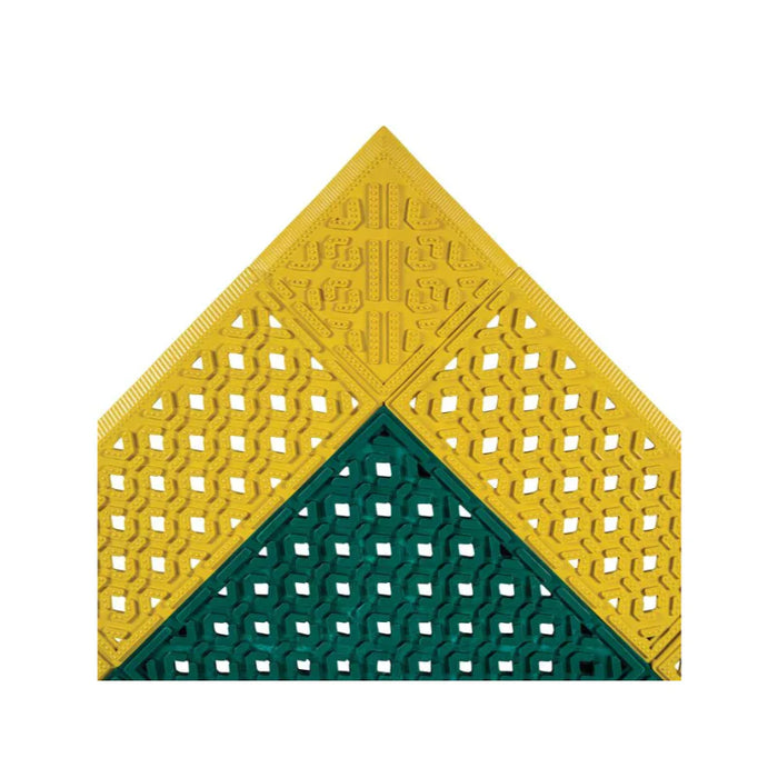 Notrax® Eyewash Station Drainage Mat - 524 Series - Green/Yellow