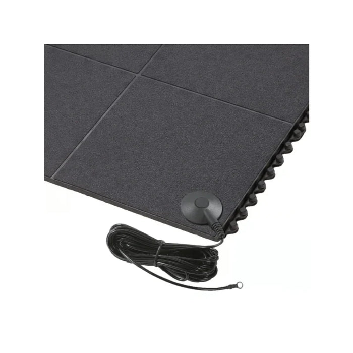 Notrax® Cushion-Ease® ESD Solid Interlocking Rubber Floor Mats 558 Series 3' x 3' - Feet - Black