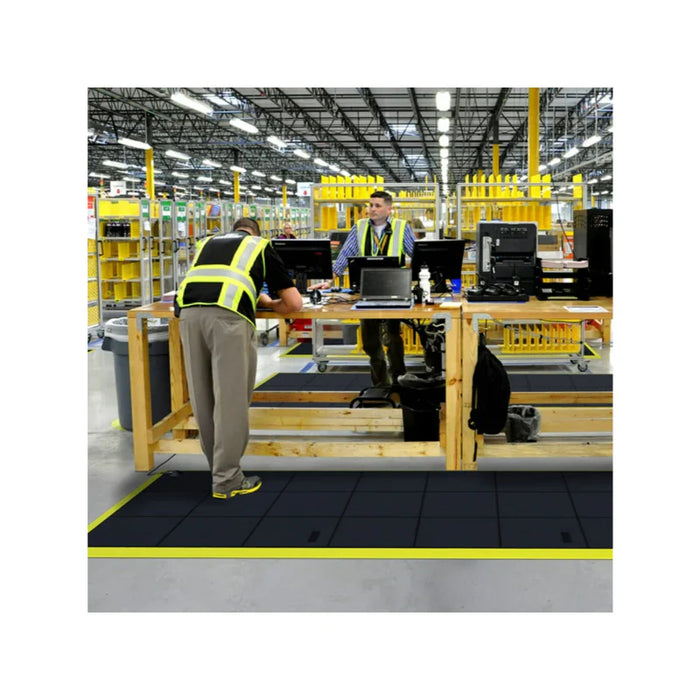 Notrax® Cushion-Ease® ESD Solid Interlocking Rubber Floor Mats 558 Series 3' x 3' - Feet - Black