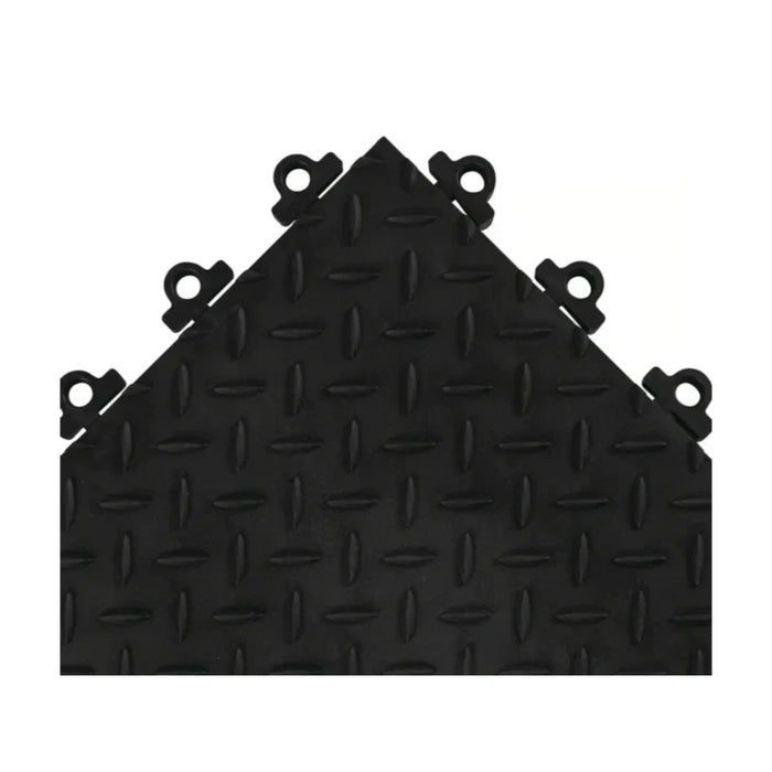 Notrax® Diamond Flex-Lok™ Solid Interlocking Rubber Mat - 621 Series - Black