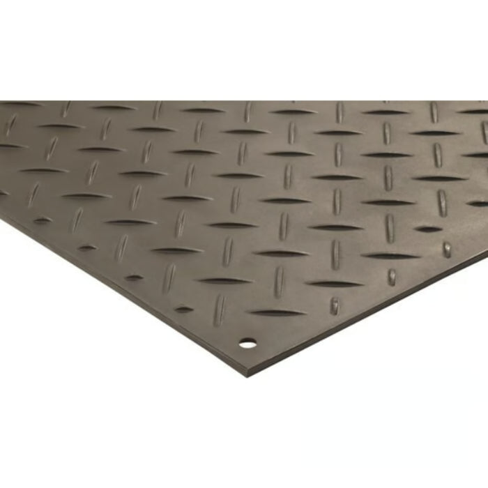 Alturnamat® Ground Protection Mat - 4' W x 8' L - Diamond Tread Both Sides - Black