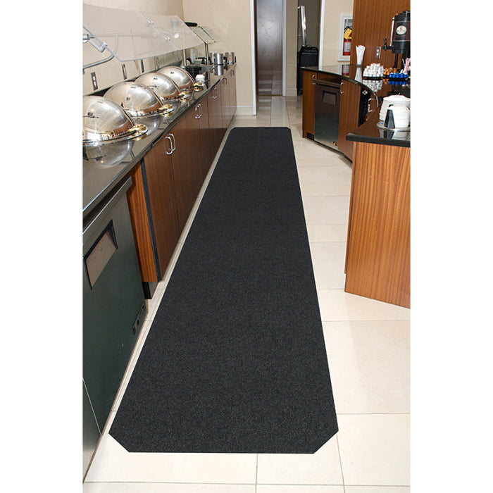 CleanShield® Plush Roll Goods Anti-Microbial Slip Resistant Floor Mat - 4457 Series - Black