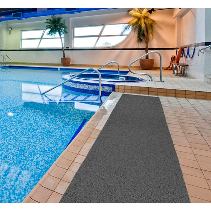 Frontier Unbacked Vinyl Loop Scraper Slip Resistant Mat - 437 Series - Black