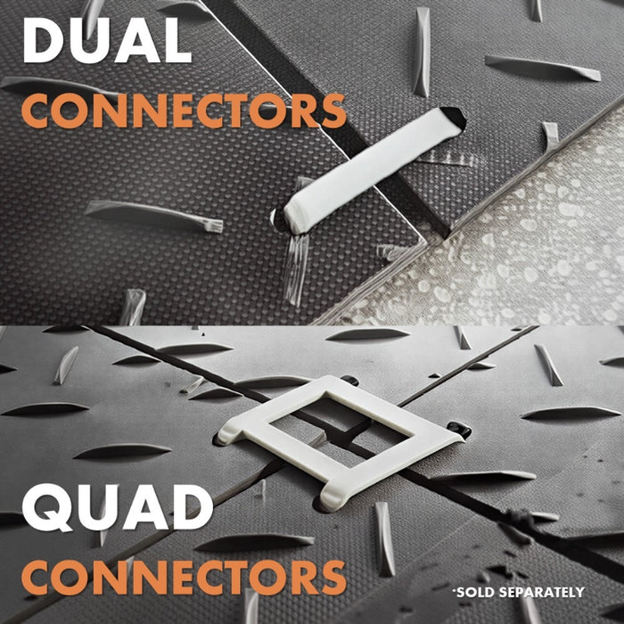 Ground Protection Mat - Heavy Duty - Diamond Tread Pattern - 3/8" Thick - HDPE - Black