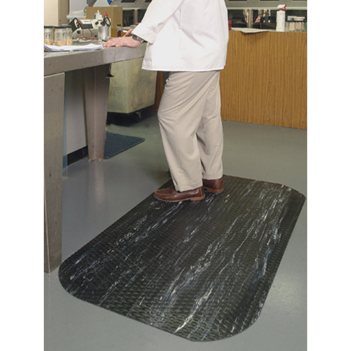 Hog Heaven® Marble Anti Fatigue Mat - 448 Series - Black