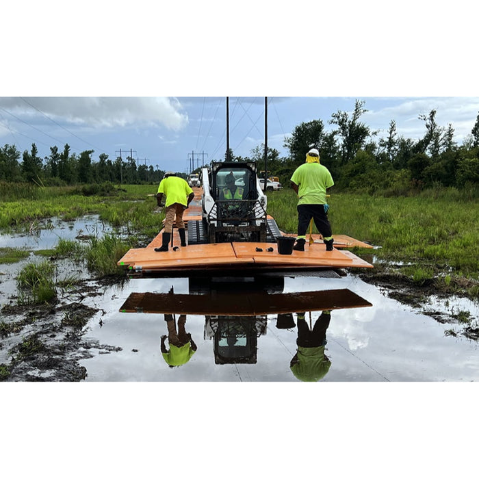 MegaDeck Heavy-Duty Composite Access Mat - 14' x 7.5' Orange HDPE