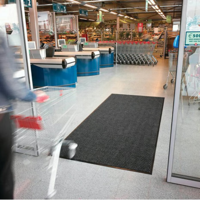 Notrax® Arrow Trax® Low Profile Scraper Entrance Floor Entry Mats - 118 Series - Charcoal