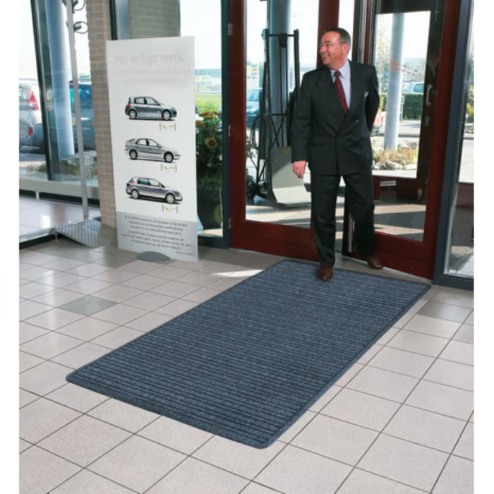 Notrax® Barrier Rib™ Scraping & Drying Entrance Mat - 161 Series - Slate Blue