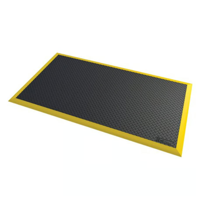 Notrax® Diamond Flex™ Nitrile FR Welding Anti Fatigue Mat - 646 Series - Black/Yellow