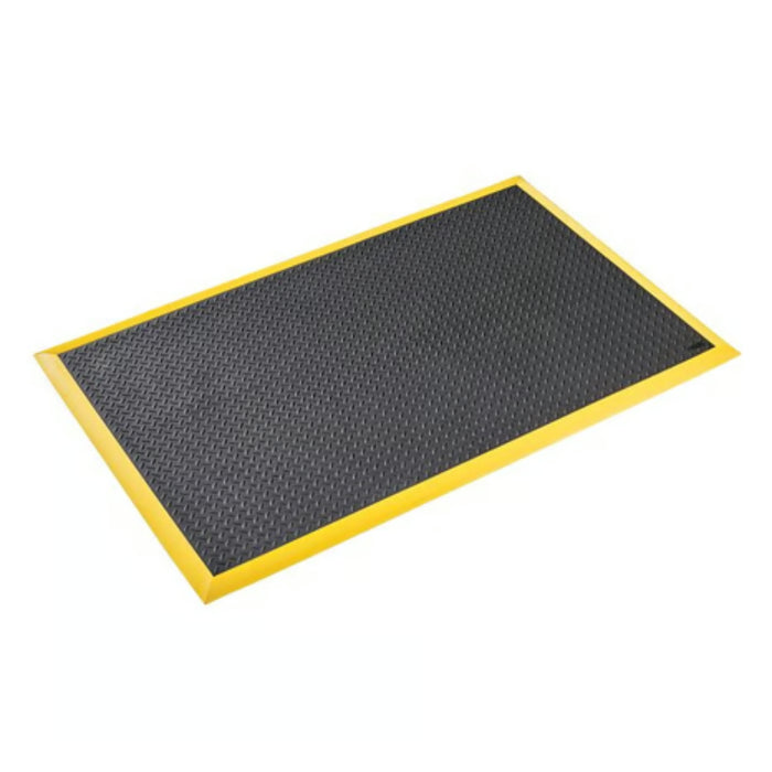 Notrax® Diamond Flex™ Nitrile FR Welding Anti Fatigue Mat - 646 Series - Black/Yellow