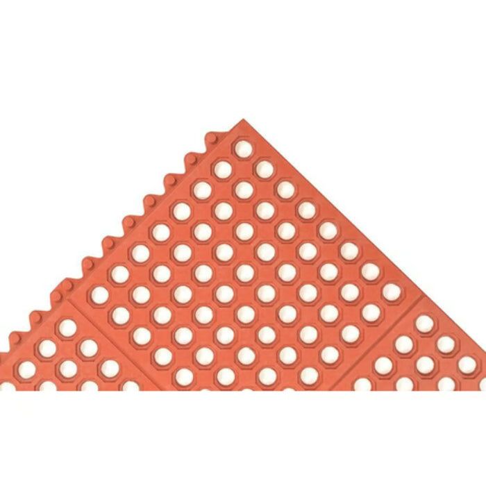 Notrax® Niru® Cushion-Ease® Interlocking Rubber Drainage Mat - 650 Series - Red