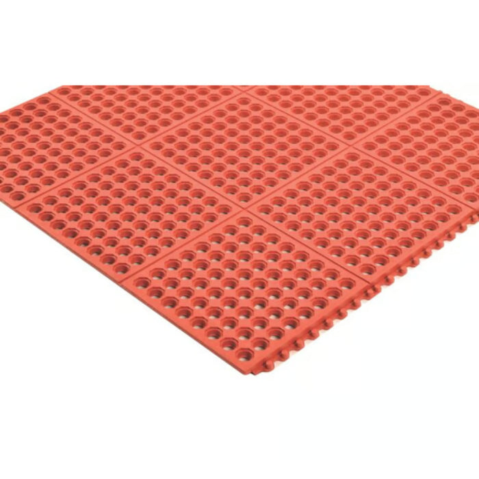 Notrax® Niru® Cushion-Ease® Interlocking Rubber Drainage Mat - 650 Series - Red