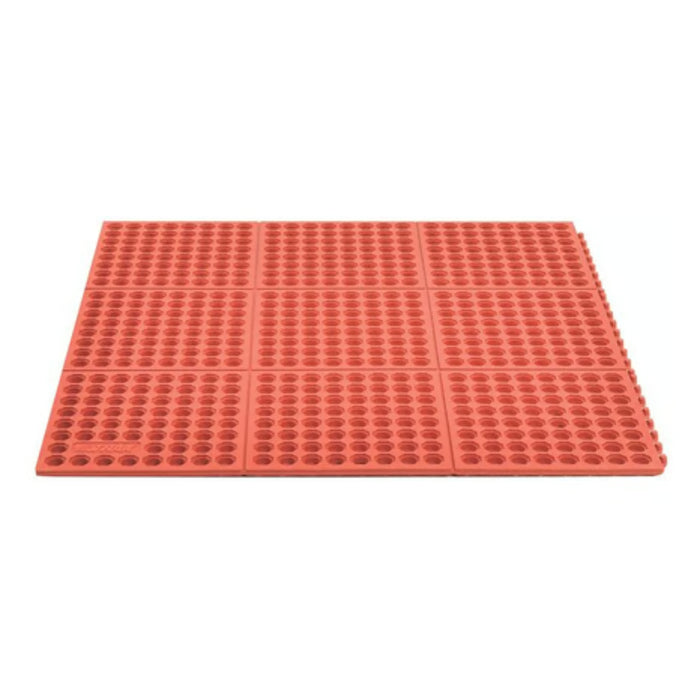 Notrax® Niru® Cushion-Ease® Interlocking Rubber Drainage Mat - 650 Series - Red