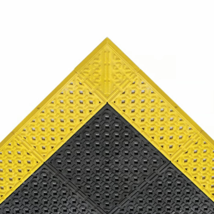 Notrax® Cushion-Lok™ Raised Interlocking Drainage Mat - 520 Series - Black/Yellow