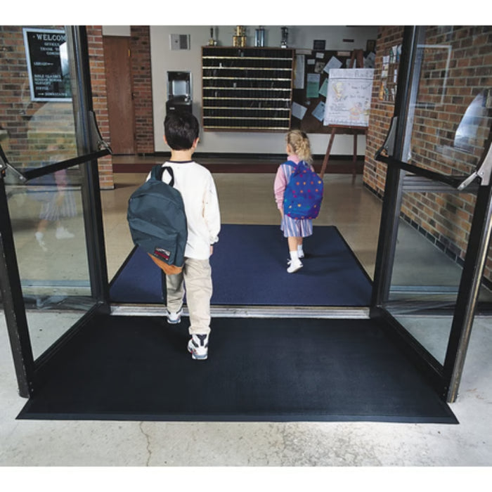 Notrax® Rubber Brush™ Scraper Outdoor Brush Entrance Mat - 345 Series - Black