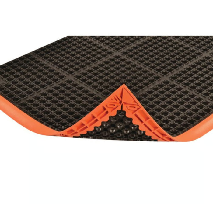 Notrax® Safety Stance® Drainage Anti Fatigue Mat - 549 Series - Black/Orange