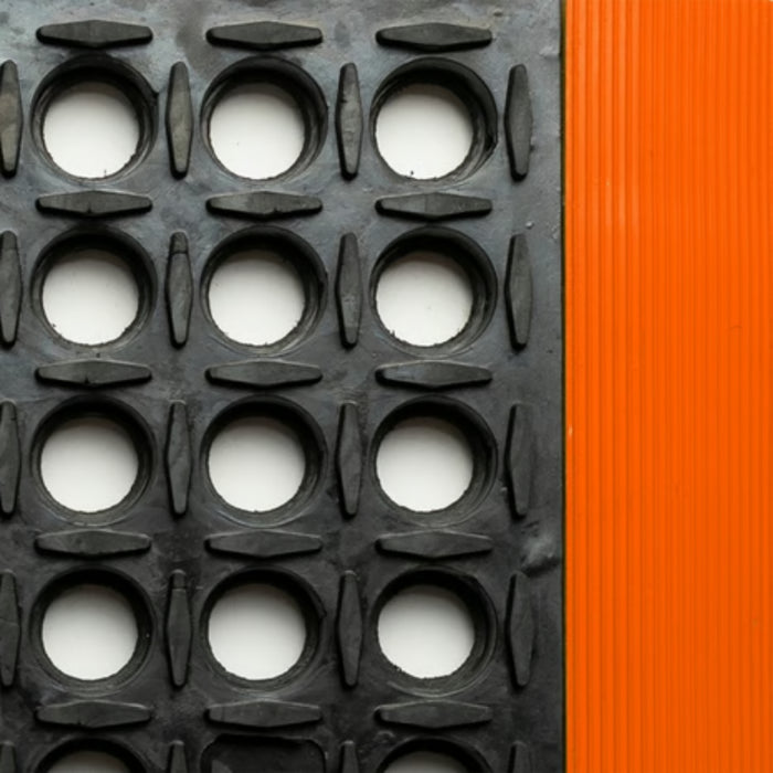 Notrax® Safety Stance® Drainage Anti Fatigue Mat - 549 Series - Black/Orange