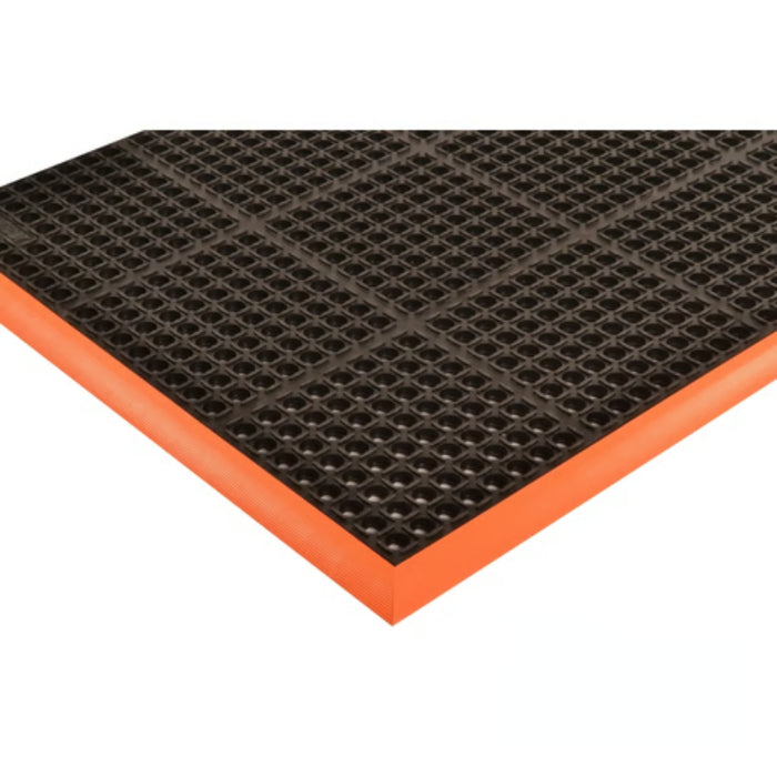 Notrax® Safety Stance® Drainage Anti Fatigue Mat - 549 Series - Black/Orange