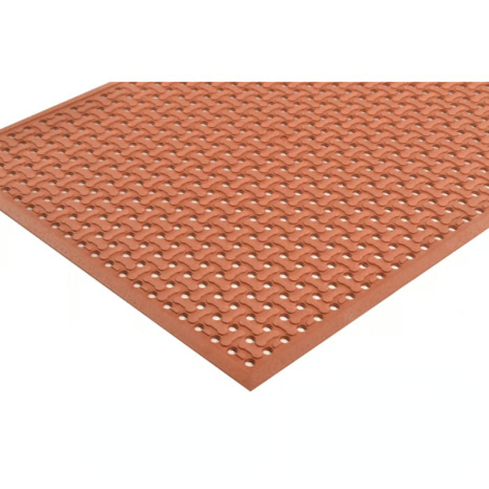 Notrax® Superflow™ Reversible Anti Fatigue Drainage Mat - T18 Series - Red