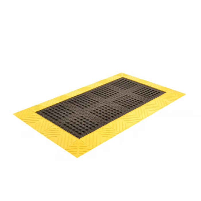 Notrax® Diamond Flex-Lok™ Interlocking Drainage Mat - 620 Series - Black/Yellow