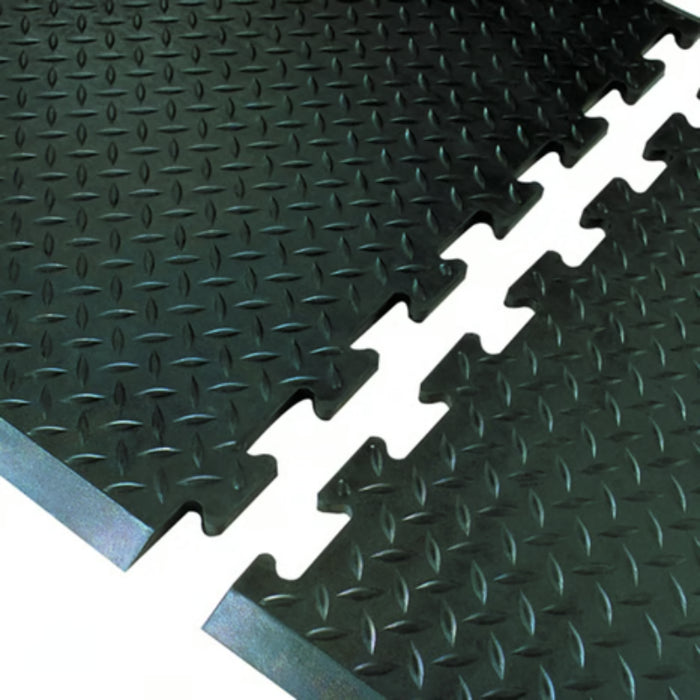 Notrax® Diamond Top Interlock™ Traction Interlocking Anti Fatigue Mat - 545 Series - Black