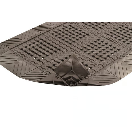 Notrax® Diamond Flex-Lok™ Interlocking Drainage Mat - 620 Series - Black