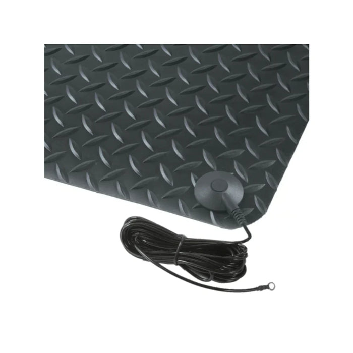 Notrax Diamond Stat Anti Static Non Slip Floor Mat 826 Series - 3' W x 75' L - Black