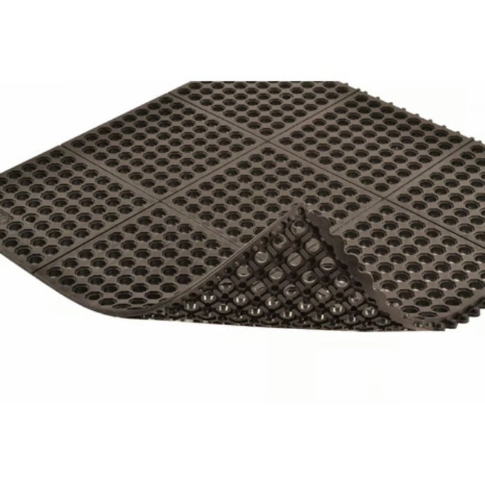 Notrax® Niru® Cushion-Ease® Interlocking Rubber Floor Mat - 650 Series - Black