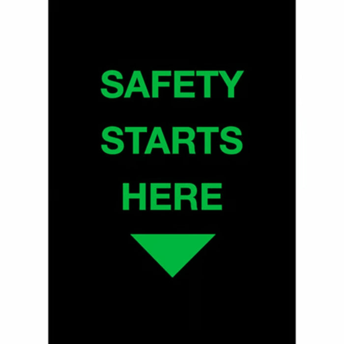 Notrax® Safety Message Floor Mats - 'Safety Starts Here' - 194 Series - Black