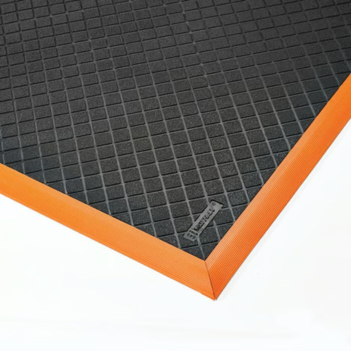 Notrax® Safety Stance® Solid Anti-Fatigue Mat - 649 Series - Black/Orange