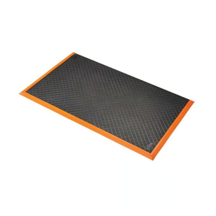 Notrax® Safety Stance® Solid Anti-Fatigue Mat - 649 Series - Black/Orange