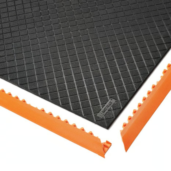 Notrax® Safety Stance® Solid Anti-Fatigue Mat - 649 Series - Black/Orange