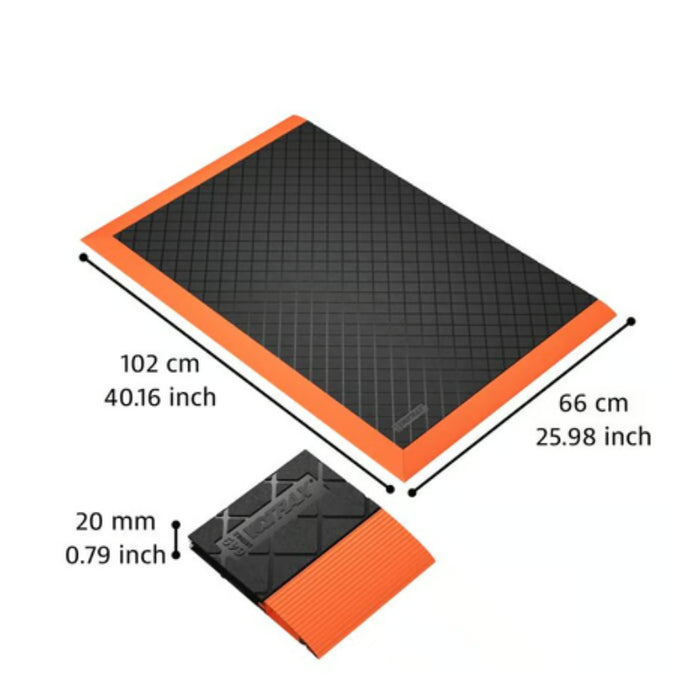 Notrax® Safety Stance® Solid Anti-Fatigue Mat - 649 Series - Black/Orange