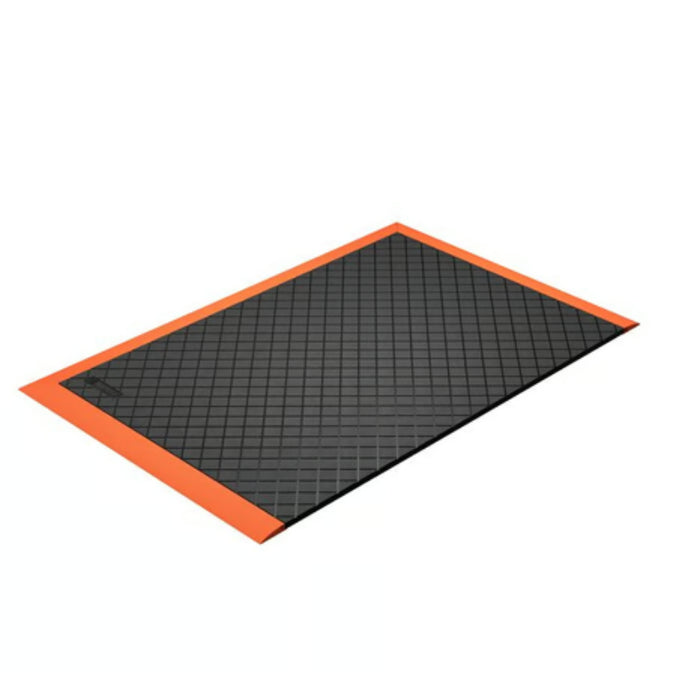 Notrax® Safety Stance® Solid Anti-Fatigue Mat - 649 Series - Black/Orange