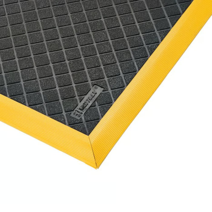 Notrax® Safety Stance® Solid Anti-Fatigue Mat - 649 Series - Black/Yellow