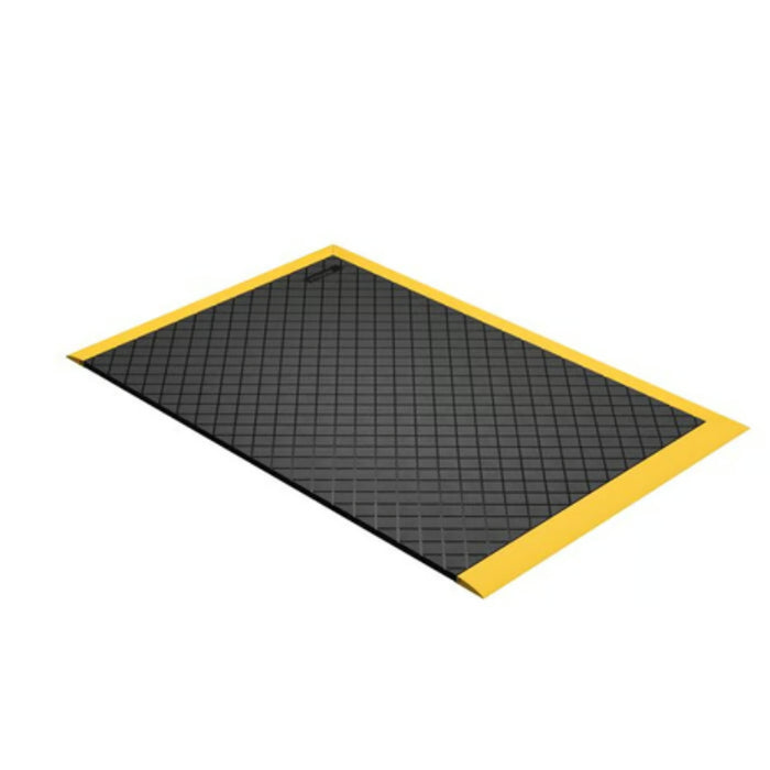 Notrax® Safety Stance® Solid Anti-Fatigue Mat - 649 Series - Black/Yellow