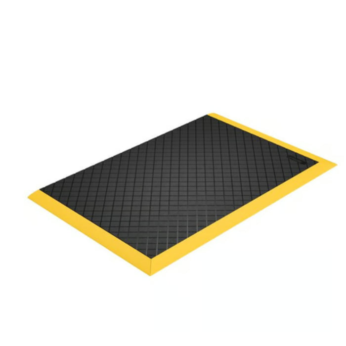Notrax® Safety Stance® Solid Anti-Fatigue Mat - 649 Series - Black/Yellow