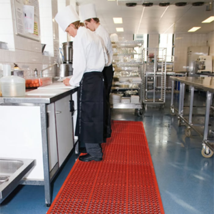 Notrax® Sanitop® Anti-Fatigue Drainage Mat - 562 Series - Red