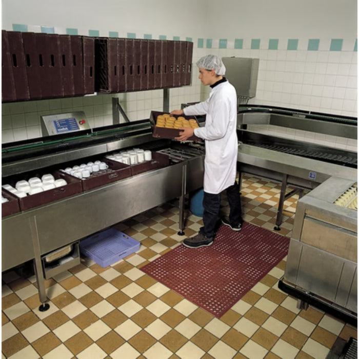 Notrax® Sanitop® Anti-Fatigue Drainage Mat - 562 Series - Red