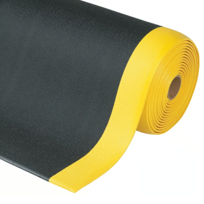 Notrax® Sof-Tred™ Anti-Fatigue Mat - 3/8" - 411 Series - Black/Yellow