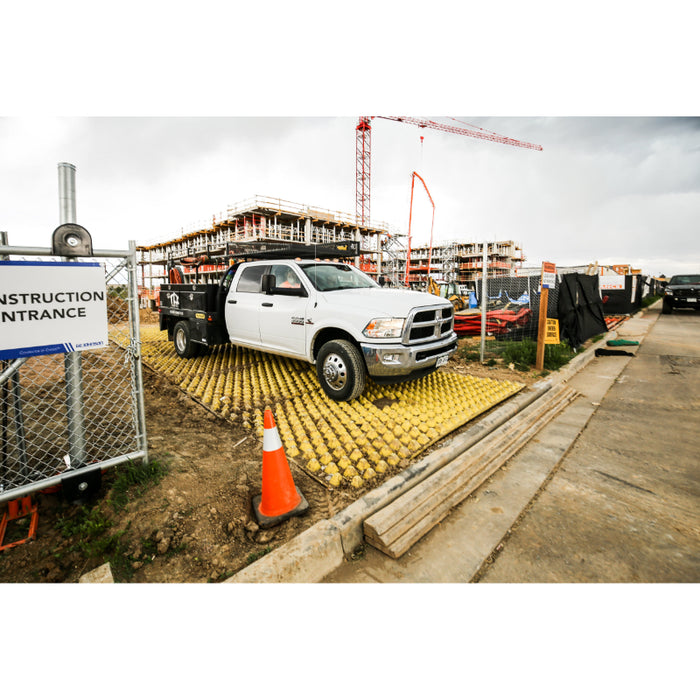 FODS Trackout Control Mat - 12' W x 7' L - Yellow - Composite HDPE ...