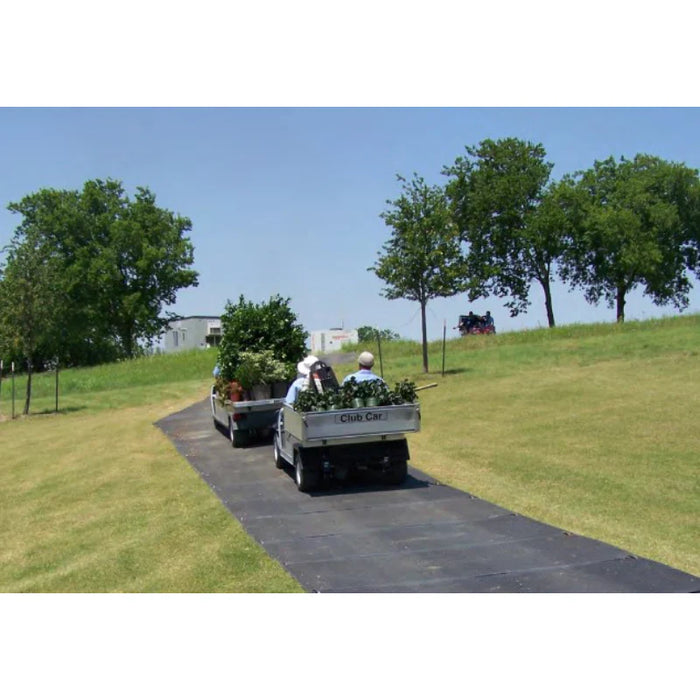 Versamat® Ground Protection Mat - 2' W x 8' L - Flat Tread / Diamond Tread on Reverse - Black